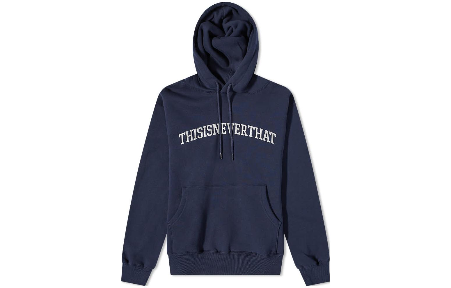 thisisneverthat Navy Blue Pullover Sweatshirt with Letter Print. TN223TSWHO01NV