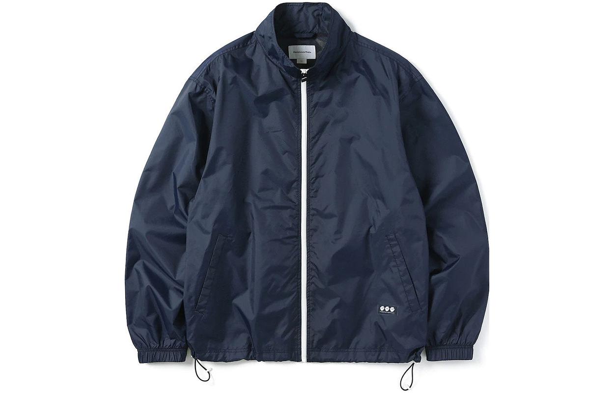 thisisneverthat Solid Color Zip-Up Jacket Blue Casual Outerwear. 7654874611971
