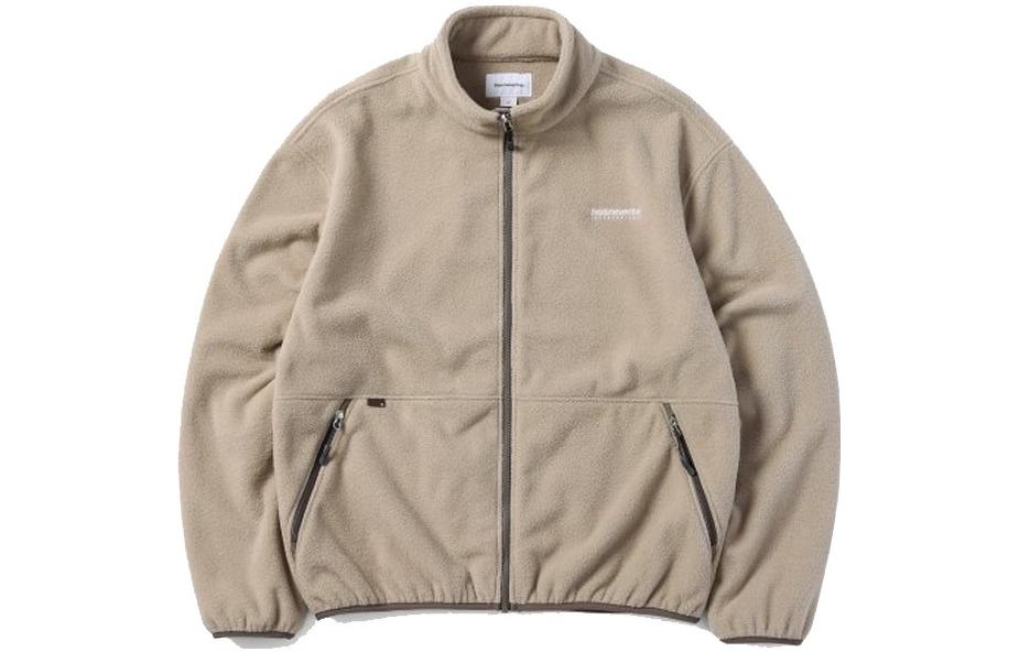 thisisneverthat SS23 Beige Letter Print Long Sleeve Collared Jacket . TN223FOWLS01-BEI