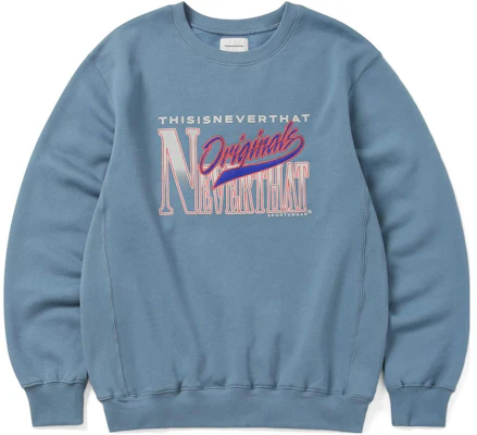 thisisneverthat SS23 蓝色logo印花圆领长袖卫衣 男女通用款 TN223TSWH045 Buy thisisneverthat SS23 蓝色logo印花圆领长袖卫衣 男女通用款 TN223TSWH045