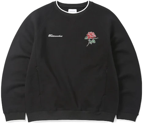 thisisneverthat SS23玫瑰刺绣暗袋卫衣 男女同款 黑色 TN223TSWH043 Buy thisisneverthat SS23玫瑰刺绣暗袋卫衣 男女同款 黑色 TN223TSWH043