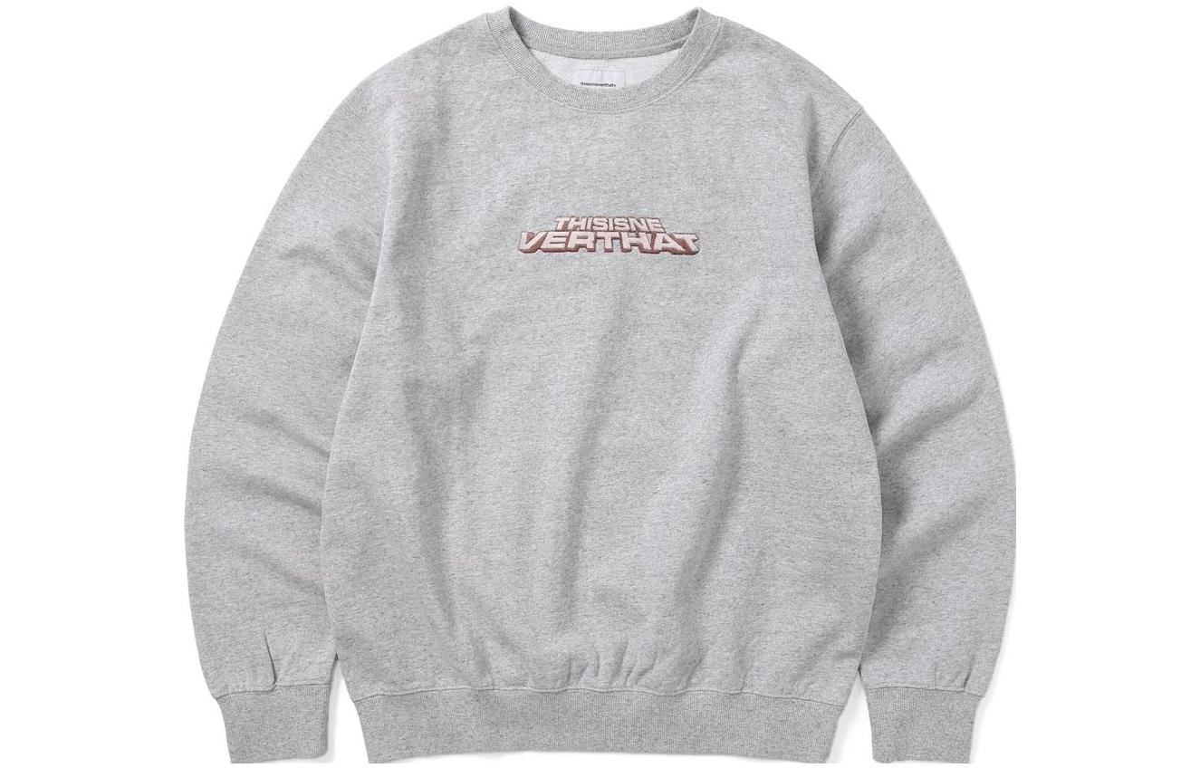 thisisneverthat SS23 Spring/Summer Logo Print Sweatshirt Unisex Light Gray TN223TSWH038