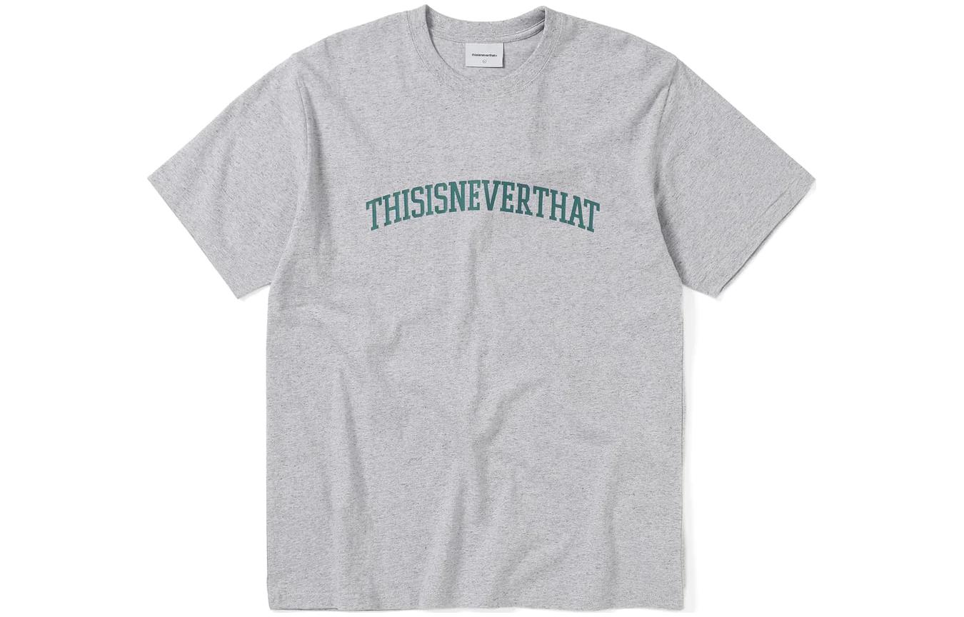Thisisneverthat SS24 Arch-Logo Tee Heather Grey Unisex Crewneck T-Shirt. TN240TTSST04HGR