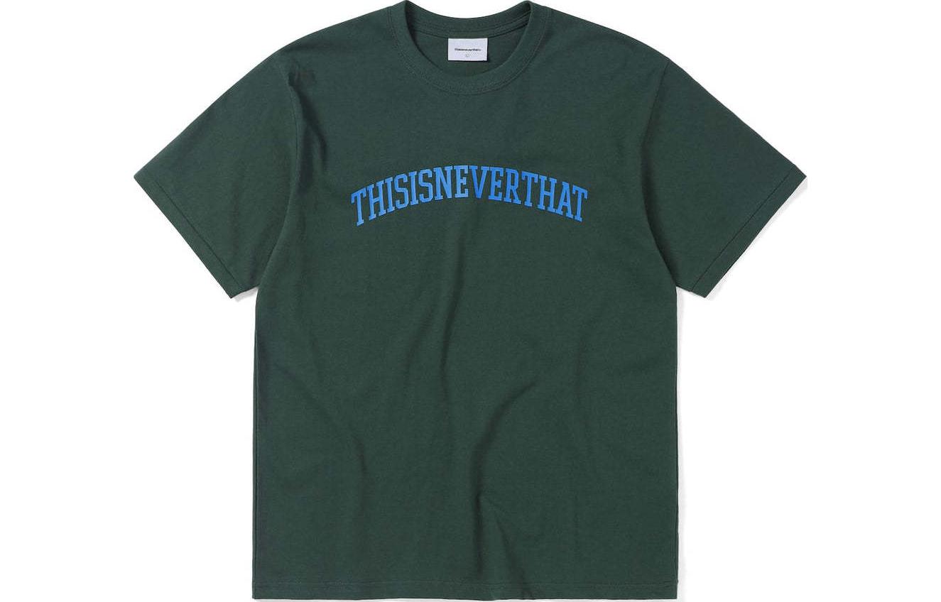 Thisisneverthat SS24 Forest Green Logo Unisex Crewneck Tee. TN240TTSST04FOR
