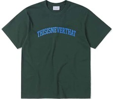 Thisisneverthat SS24 Forest Green Logo Unisex Crewneck Tee. TN240TTSST04FOR Thisisneverthat SS24 Forest Green Logo Unisex Crewneck Tee. TN240TTSST04FOR