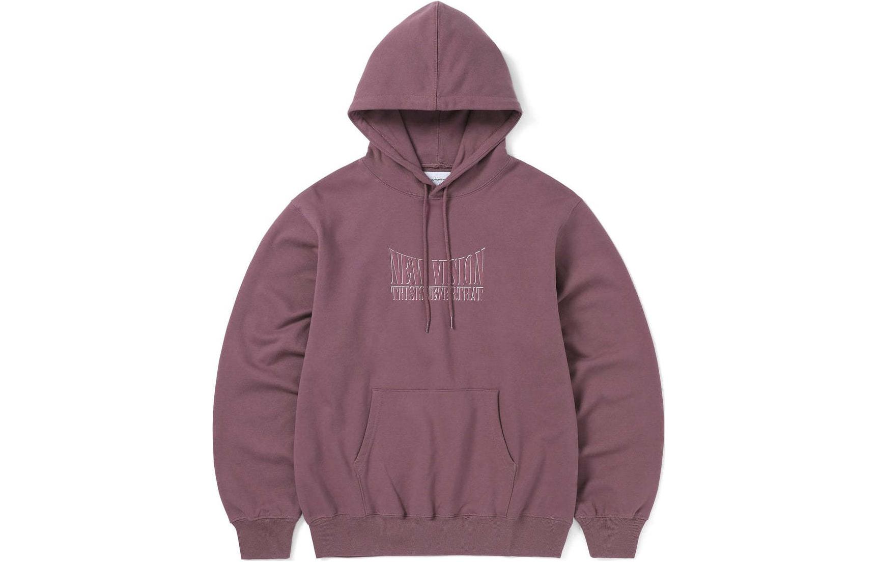 thisisneverthat SS24 NEW VISION Fuchsia Hoodie Unisex Purple Red Letter Design TN241TSWHO01FUS