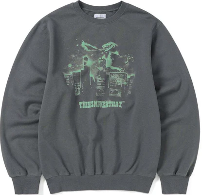 thisisneverthat SS24 Sweatshirt Unisex Grafik Pudar - Kelabu Gelap TN241TSWCW04DRG Buy thisisneverthat SS24 Sweatshirt Unisex Grafik Pudar - Kelabu Gelap TN241TSWCW04DRG