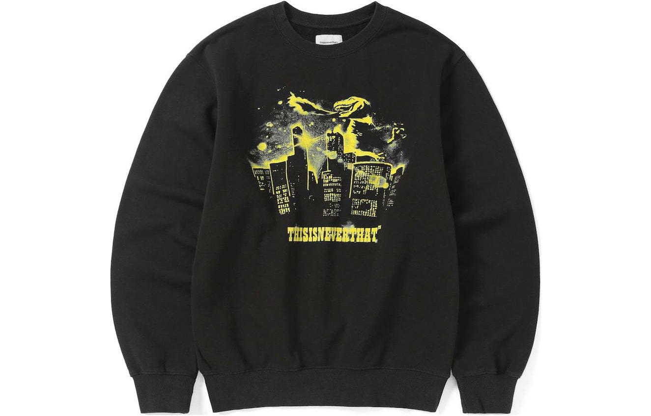 thisisneverthat SS24 Nightmare Faded Graphic Crewneck Sweatshirt Unisex Grey/Black TN241TSWCW04OBK