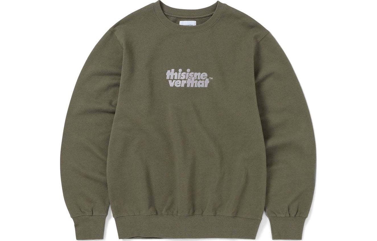 thisisneverthat SS24 OL-Logo Olive Crewneck Sweatshirt Unisex TN241TSWCW02OLV