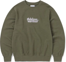 thisisneverthat SS24 OL-Logo Olive Crewneck Sweatshirt Unisex TN241TSWCW02OLV thisisneverthat SS24 OL-Logo Olive Crewneck Sweatshirt Unisex TN241TSWCW02OLV