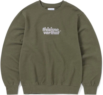 thisisneverthat SS24 OLロゴ オリーブ クルーネック スウェットシャツ ユニセックス TN241TSWCW02OLV Buy thisisneverthat SS24 OLロゴ オリーブ クルーネック スウェットシャツ ユニセックス TN241TSWCW02OLV