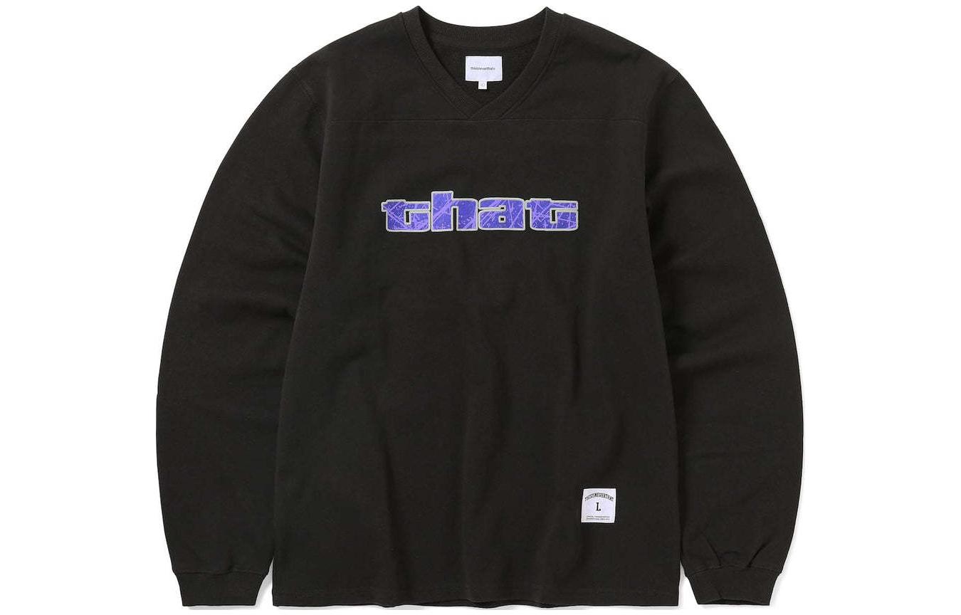 thisisneverthat SS24 Paneled Sports Crewneck Grey/Black Unisex Sweatshirt. TN241TSWCW01OBK