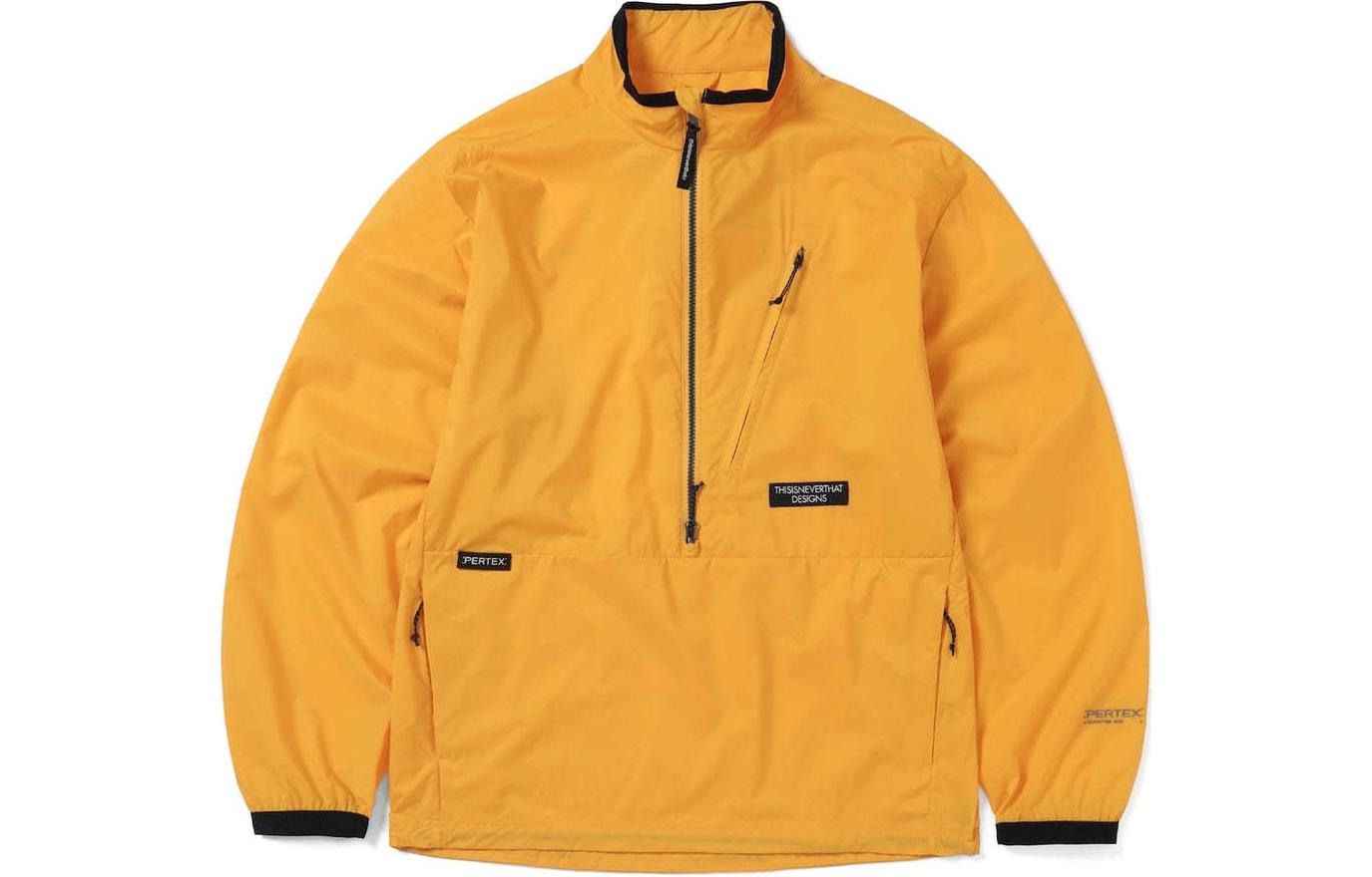 thisisneverthat SS24 PERTEX® QA Half Zip Pullover Yellow Unisex Jacket TN241WOWLS01YEL