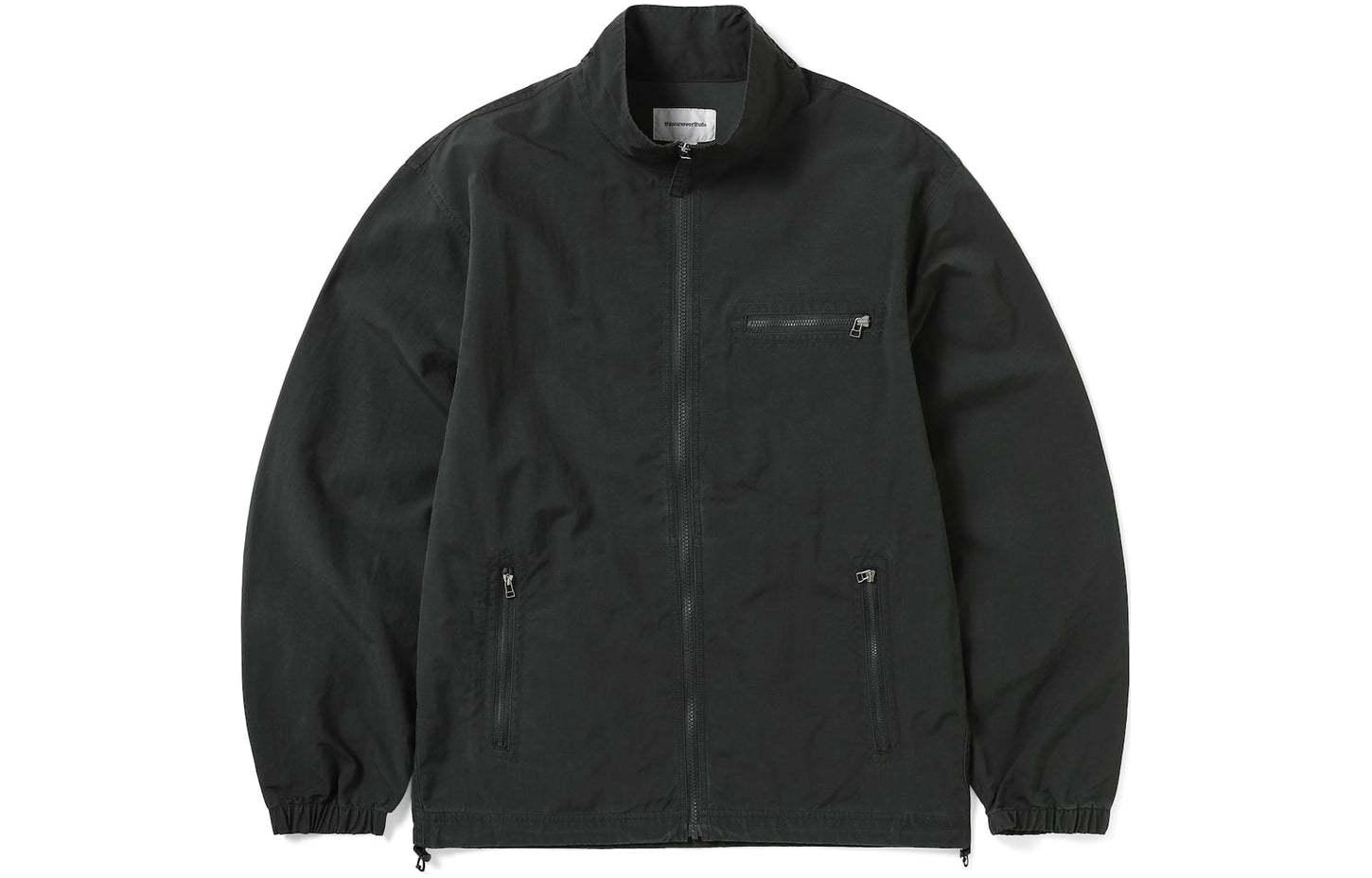 thisisneverthat SS24 Script Track Jacket Black Unisex Embroidered Zip-Up TN241WOWLS05BLK