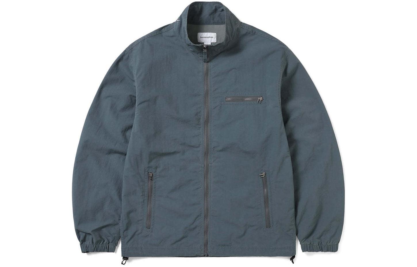 thisisneverthat SS24 Script Track Jacket Blue - Unisex Embroidered Logo Zip-Up TN241WOWLS05BLU