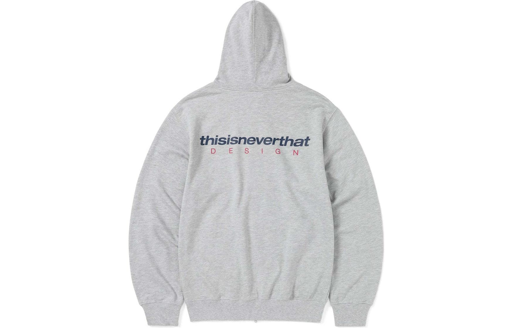 thisisneverthat SS24 Ultras DSN-Logo Zip Hoodie Heather Grey Unisex Pullover. TN241TSWHZ01HGR
