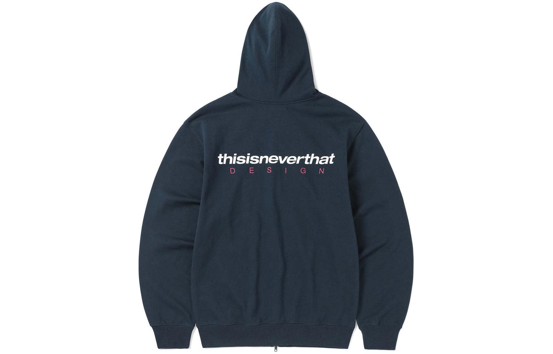 thisisneverthat SS24 Ultras DSN-Logo Zip Hoodie Navy Unisex Zip-Up Hoodie. TN241TSWHZ01NAV
