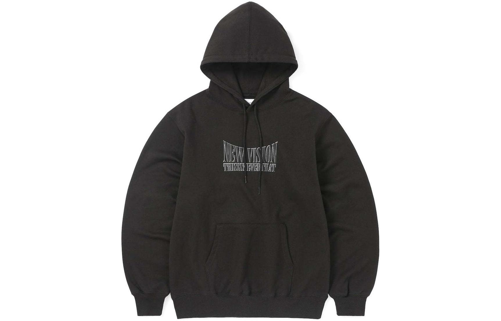 thisisneverthat SS24 Ultras NEW VISION Off Black Hoodie Unisex Long Sleeve. TN241TSWHO01OBK