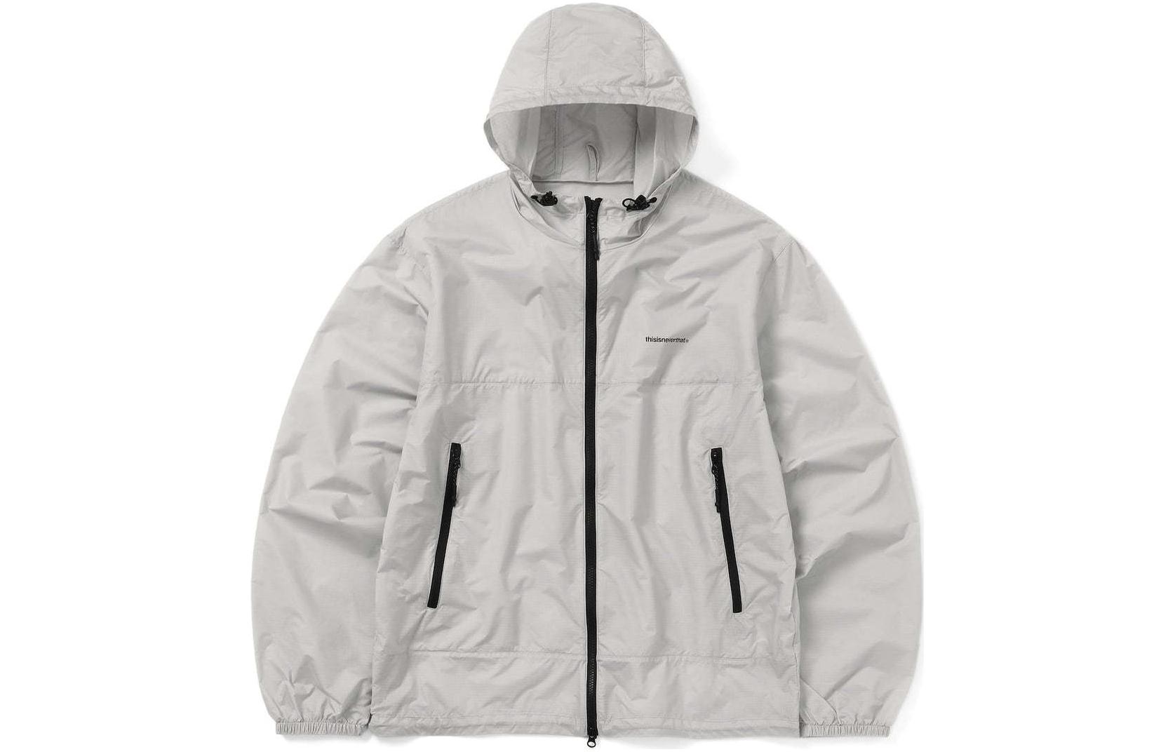 thisisneverthat SS24 Ultras Series T-Light Jacket Light Grey Unisex Hooded Jacket TN240WOWLS02LGY