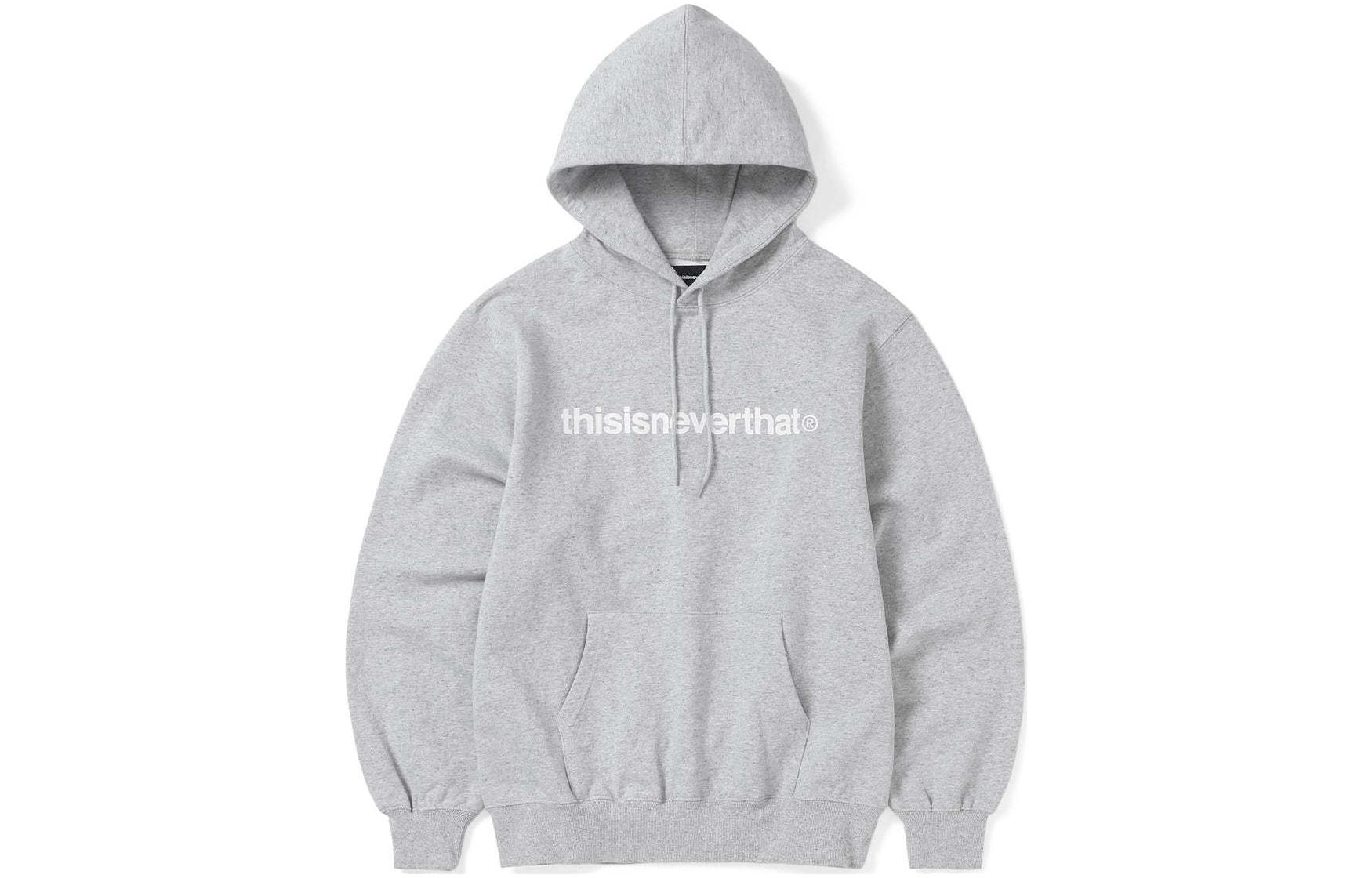 thisisneverthat SS24 Ultras T-Logo LT Hoodie Heather Grey Unisex Letter Printed Hoodie TN240TSWHO01HGR