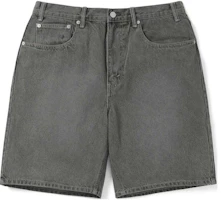 Thisisneverthat SS24 Washed Denim Shorts Gray Unisex with Embossed Logo & Zipper. TN240DSO5S01GRY Thisisneverthat SS24 Washed Denim Shorts Gray Unisex with Embossed Logo & Zipper. TN240DSO5S01GRY