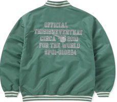 thisisneverthat Striped Letter Relaxed Fit Oversized Casual Jacket Unisex TN233WOWLS01GNA thisisneverthat Striped Letter Relaxed Fit Oversized Casual Jacket Unisex TN233WOWLS01GNA