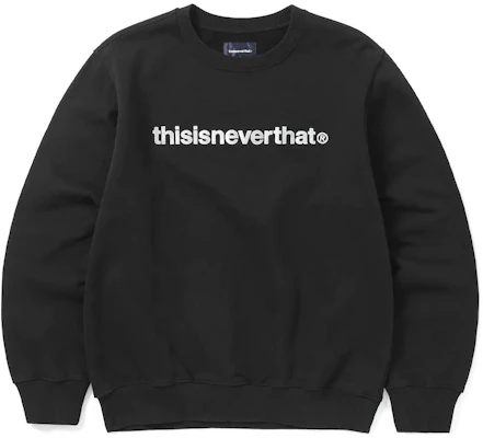 thisisneverthat T-Logo 黑色圆领卫衣 男女同款长袖套头衫 TN230TSWCW01BLK Buy thisisneverthat T-Logo 黑色圆领卫衣 男女同款长袖套头衫 TN230TSWCW01BLK