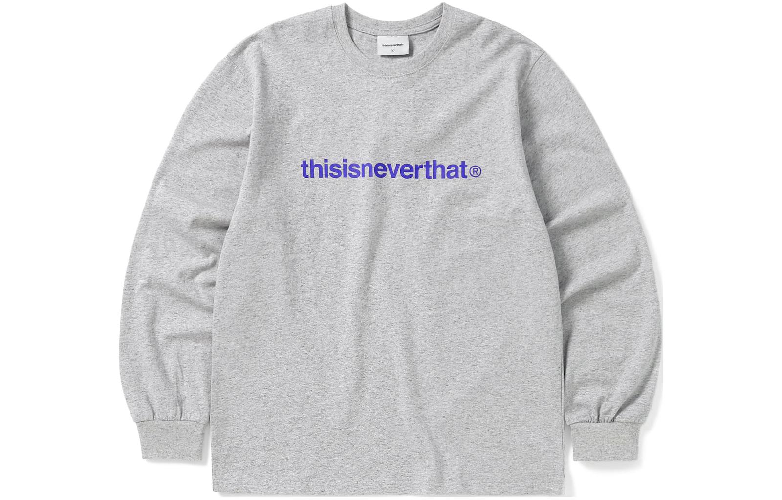thisisneverthat T-Logo Crewneck Sweatshirt Heather Grey Unisex Long Sleeve. TN230TSWCW01HGR