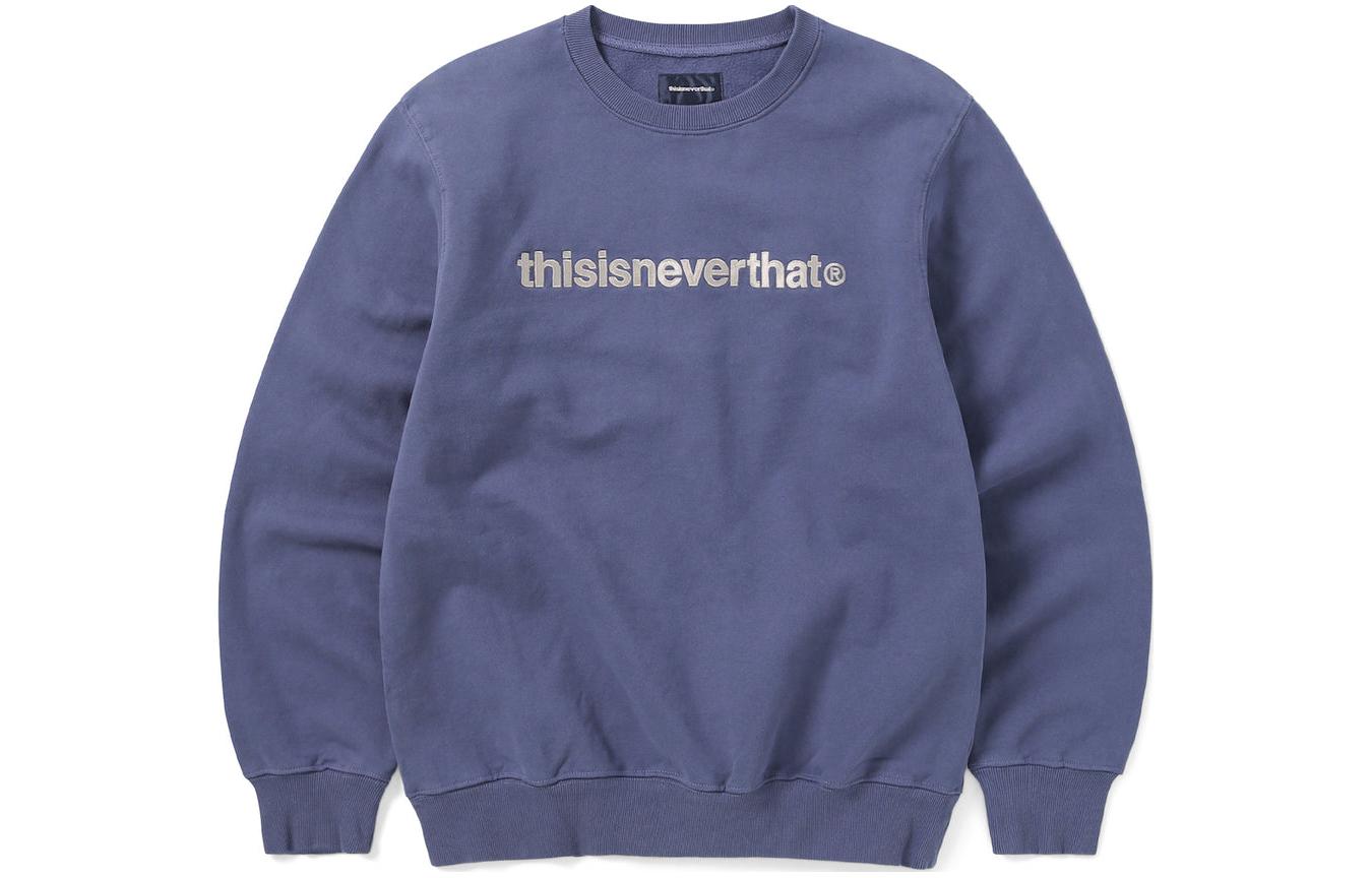 thisisneverthat T-Logo Crewneck Violet Unisex Purple Logo Print Sweatshirt TN230TSWCW01VIO