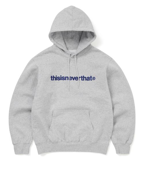 Thisisneverthat T-Logo Hoodie in Heather Grey TNCO0TSWHO06HGR