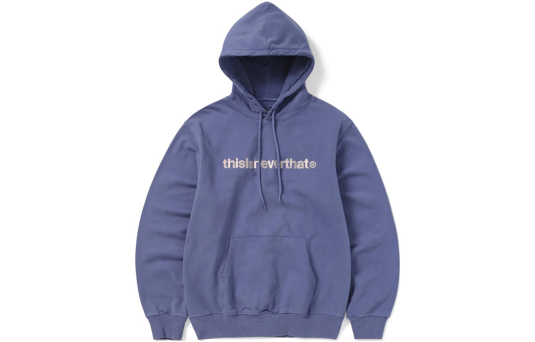 thisisneverthat Unisex Pullover Hoodie with Lettering Design TN230TSWHO01VIO