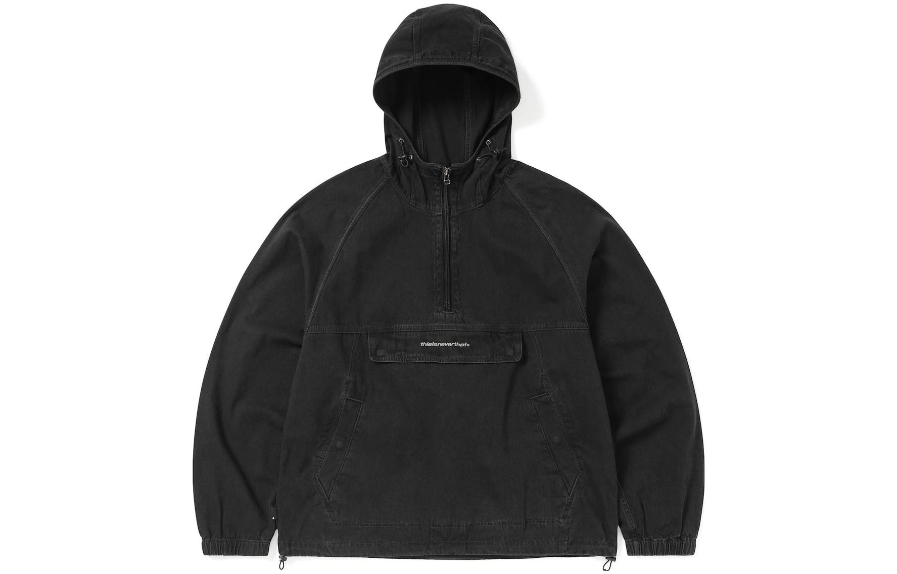 thisisneverthat Washed Half-Zip Denim Jacket Unisex TN233WOWLS06