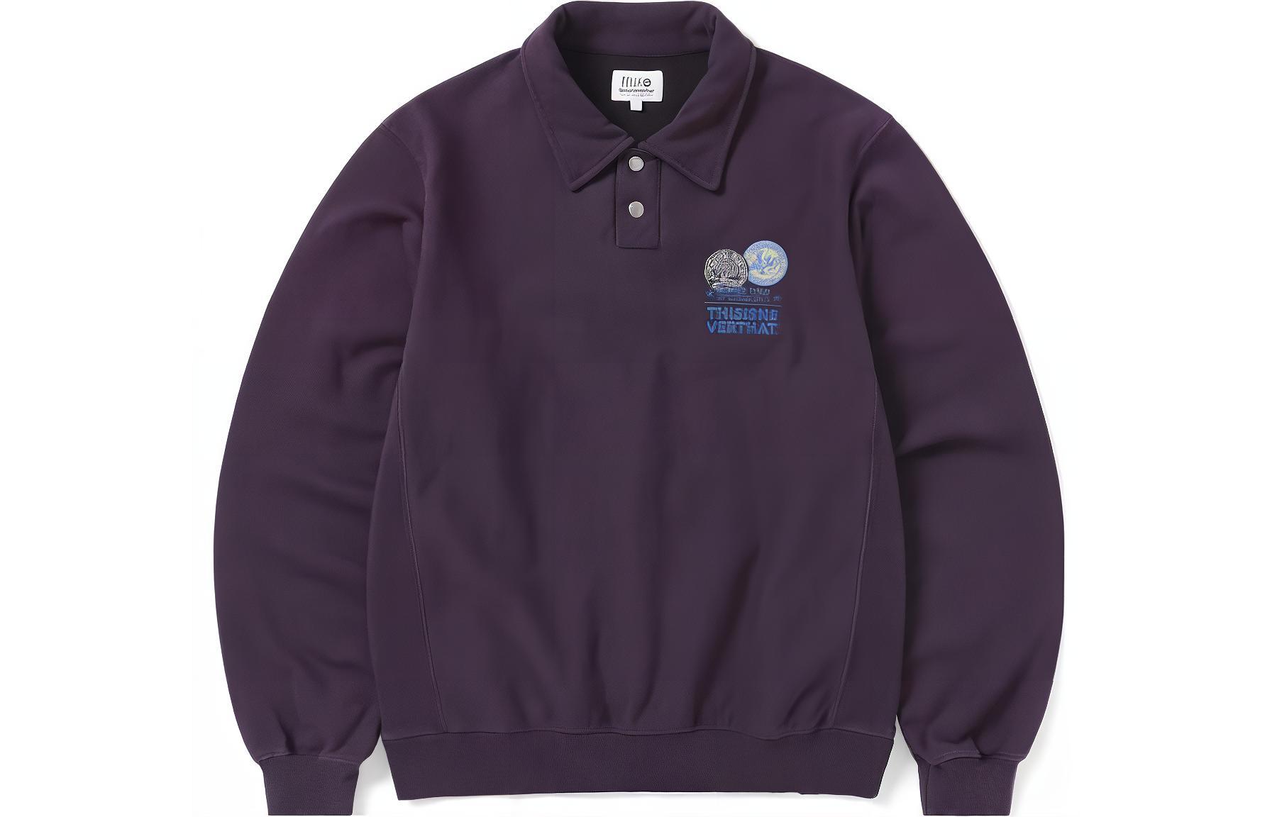 thisisneverthat x Felix the Cat FW23 Collab Logo Pullover Button Neck Sweatshirt Unisex FX233TSWHA01MRN