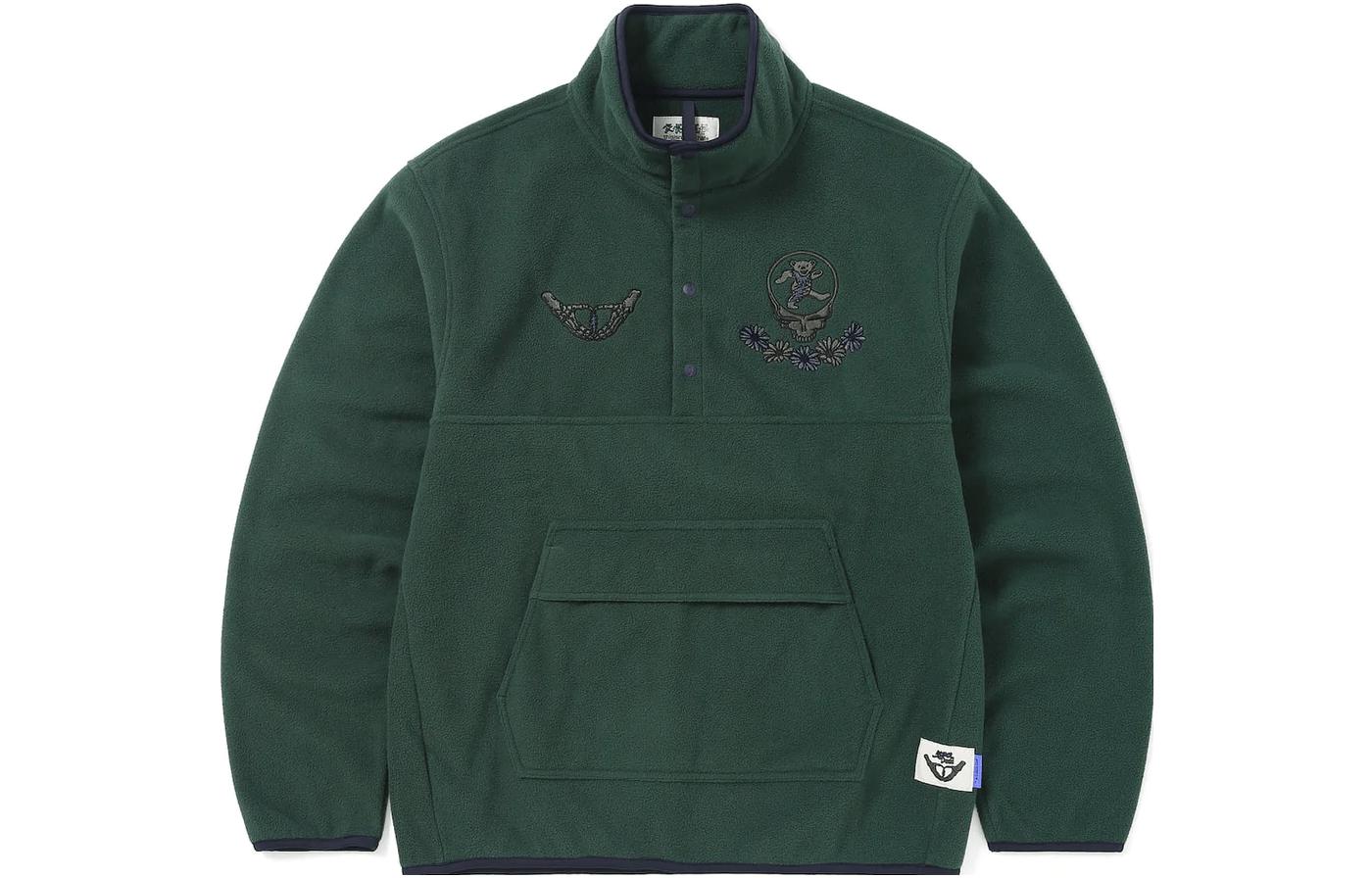 thisisneverthat x Grateful Dead FW23 Clover Bear Fleece Pullover - Deep Green Unisex GD233FTOLP01DKG