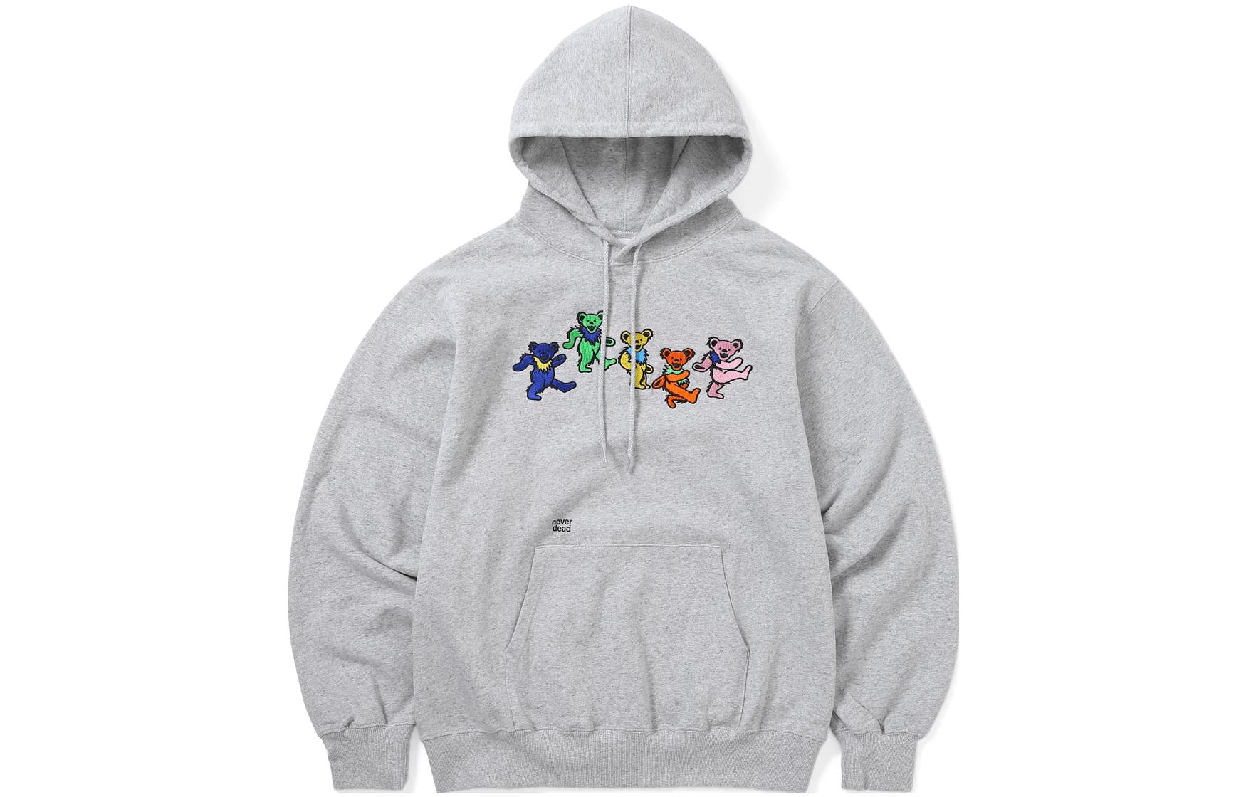 thisisneverthat x Grateful Dead FW23 Dancing Bear Embroidered Hoodie Unisex GD233TSWHO01HGR