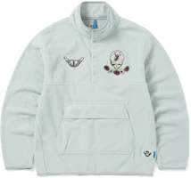 thisisneverthat x Grateful Dead FW23 Grey Clover Bear Embroidered Fleece Pullover GD233FTOLP01GRY thisisneverthat x Grateful Dead FW23 Grey Clover Bear Embroidered Fleece Pullover GD233FTOLP01GRY