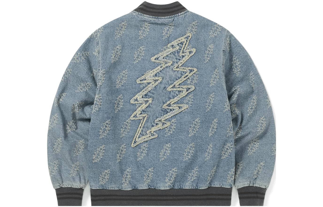 thisisneverthat x Grateful Dead Lightning Embroidered Washed Denim Jacket Unisex GD233DOWLS01BLW