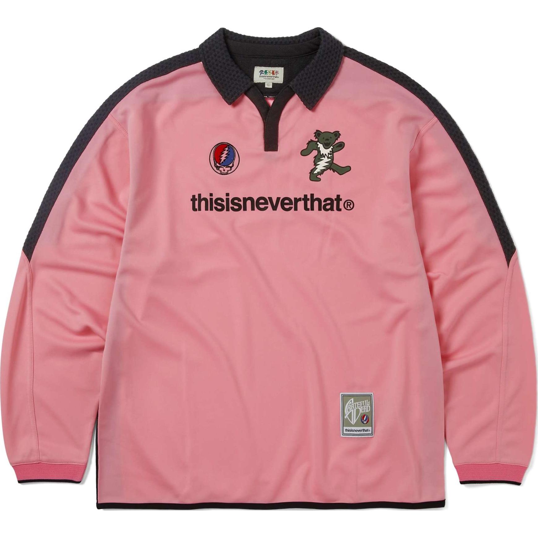 thisisneverthat x Grateful Dead Pink Logo Bear Long Sleeve Jersey Unisex FW24 GD243WTOLP02PNK