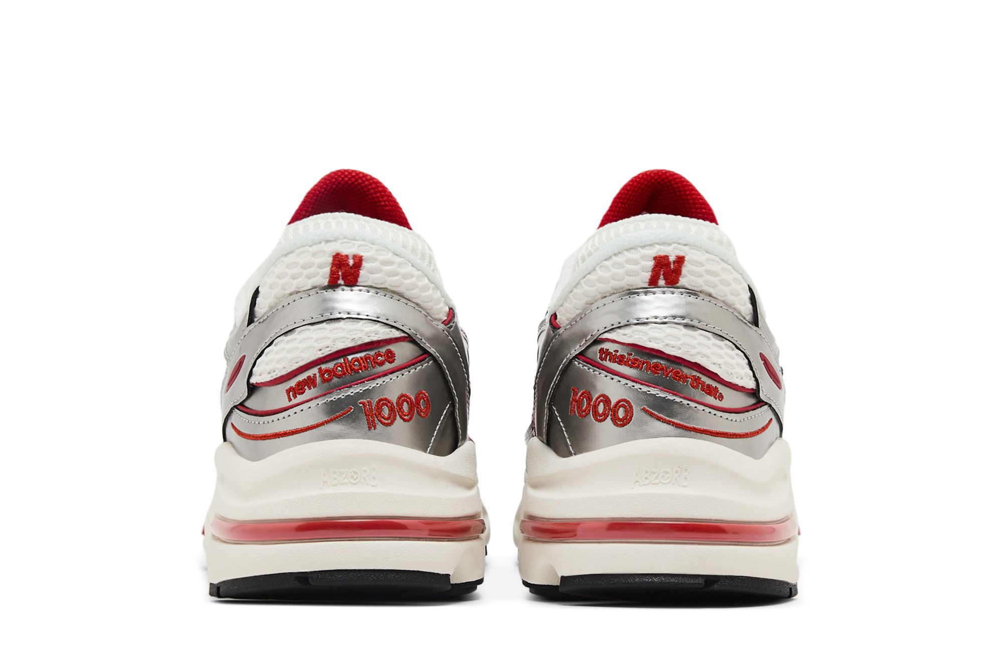 Sizing thisisneverthat x New Balance 1000 'Metallic Silver Red' M1000TI