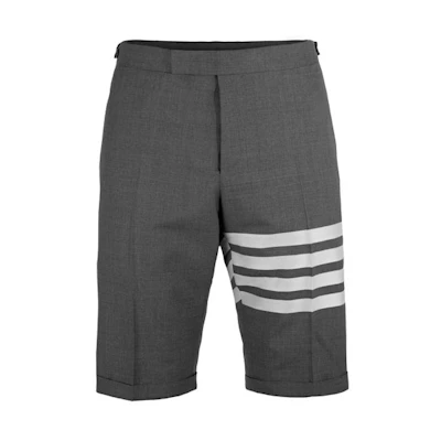 Thom Browne 4-Bar Cotton Shorts Medium Grey MTC188A-06146-035