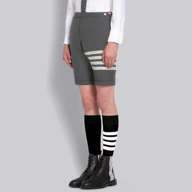 Purchase Thom Browne Seluar Pendek 4-Bar Kapas Kelabu Medium MTC188A-06146-035