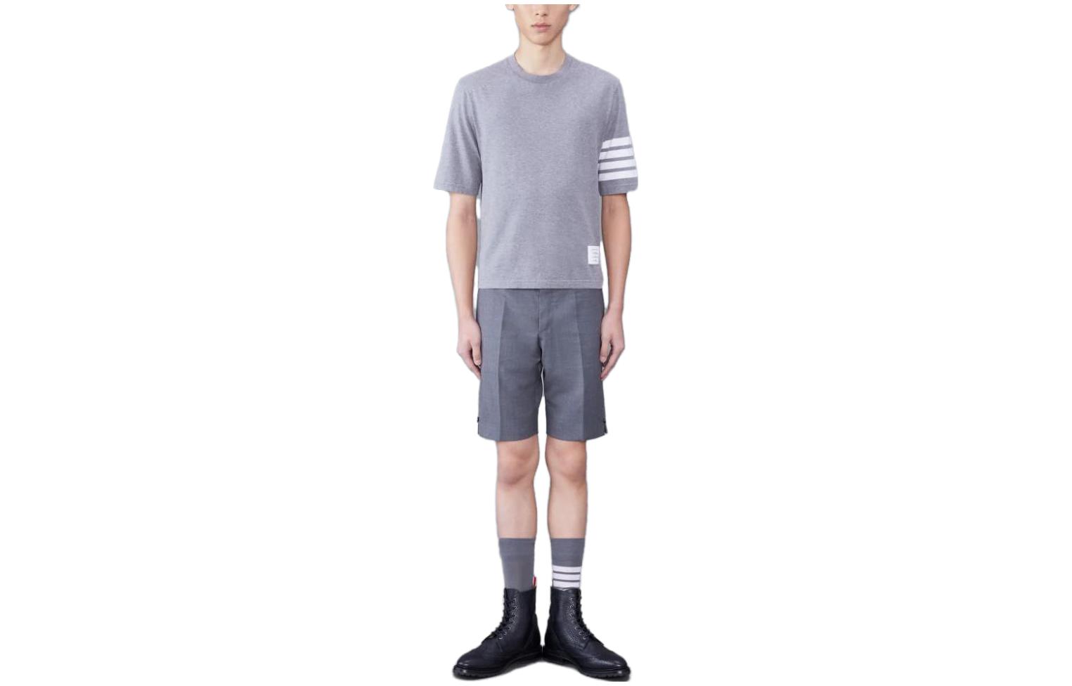 Thom Browne 4-Bar Grey Crewneck Tee  Short Sleeve. MJS168B-07862-055 圖 2