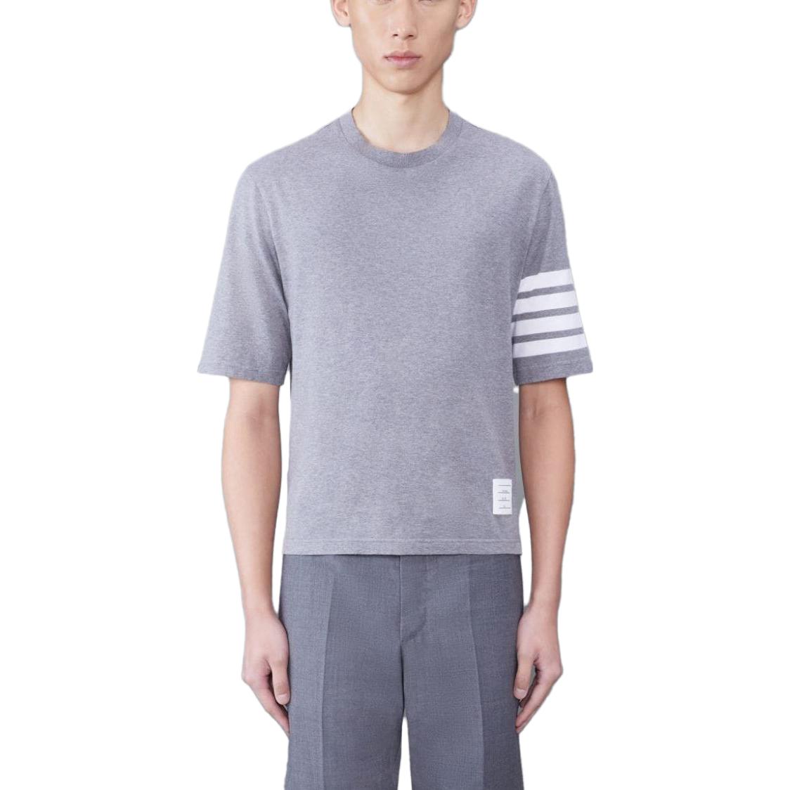 Thom Browne 4-Bar Grey Crewneck Tee  Short Sleeve. MJS168B-07862-055 圖 3