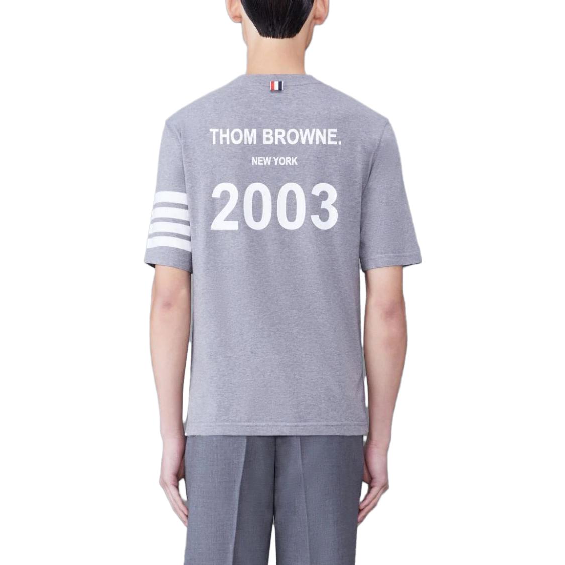 Thom Browne 4-Bar Grey Crewneck Tee  Short Sleeve. MJS168B-07862-055 圖 4