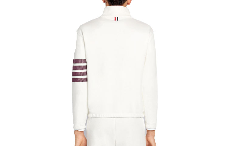 Lookbook 汤姆布朗 4-Bar半拉链针织套头衫白色 MJT292A-07545-117