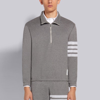 톰 브라운 4-바 반집업 긴팔 티셔츠 그레이 MJT292A-07545-035 Shop 톰 브라운 4-바 반집업 긴팔 티셔츠 그레이 MJT292A-07545-035