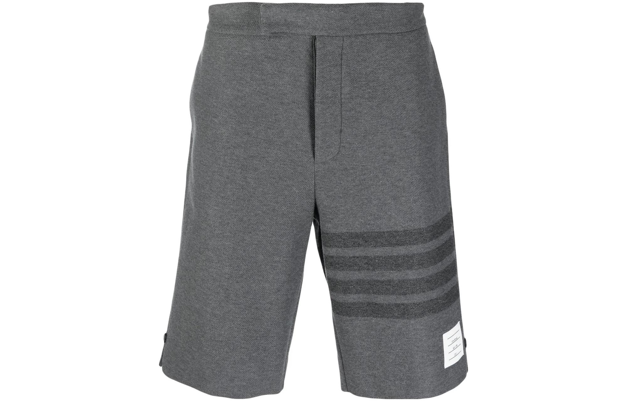 THOM BROWNE 4-Bar High-Waist  Casual Shorts Light Grey. MJQ159A-06772-035