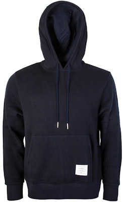 톰 브라운 4바 허니콤 피케 후드 블루 로고 풀오버 스웻셔츠 MJT131A-04446-415 Order 톰 브라운 4바 허니콤 피케 후드 블루 로고 풀오버 스웻셔츠 MJT131A-04446-415