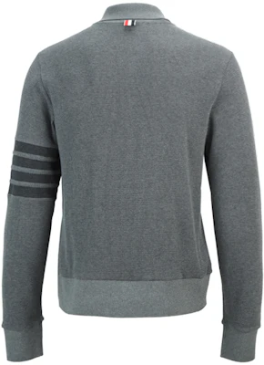 Thom Browne 4-Bar Knit Polo Lengan Panjang Abu-Abu. MJP132A-05802-025 Lookbook Thom Browne 4-Bar Knit Polo Lengan Panjang Abu-Abu. MJP132A-05802-025