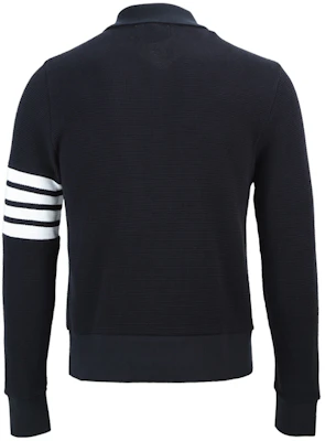 THOM BROWNE 4-Bar Knit Polo Lengan Panjang Biru Navy MJP132A-05802-415 Lookbook THOM BROWNE 4-Bar Knit Polo Lengan Panjang Biru Navy MJP132A-05802-415